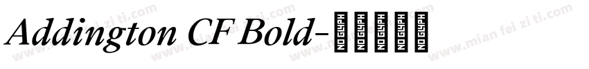 Addington CF Bold字体转换